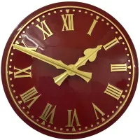 Widnes Outdoor Clock Service red dial